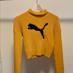 Cropped mustard yellow sweater by PumaxFenty